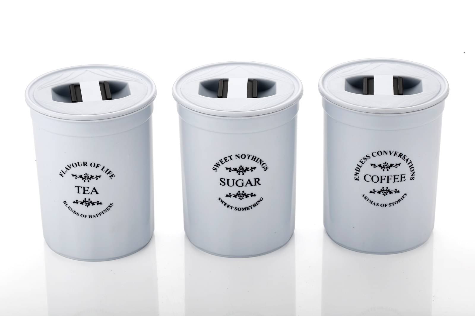     			Rameshtha Plastic Grey Tea/Coffee/Sugar Container ( Set of 3 )