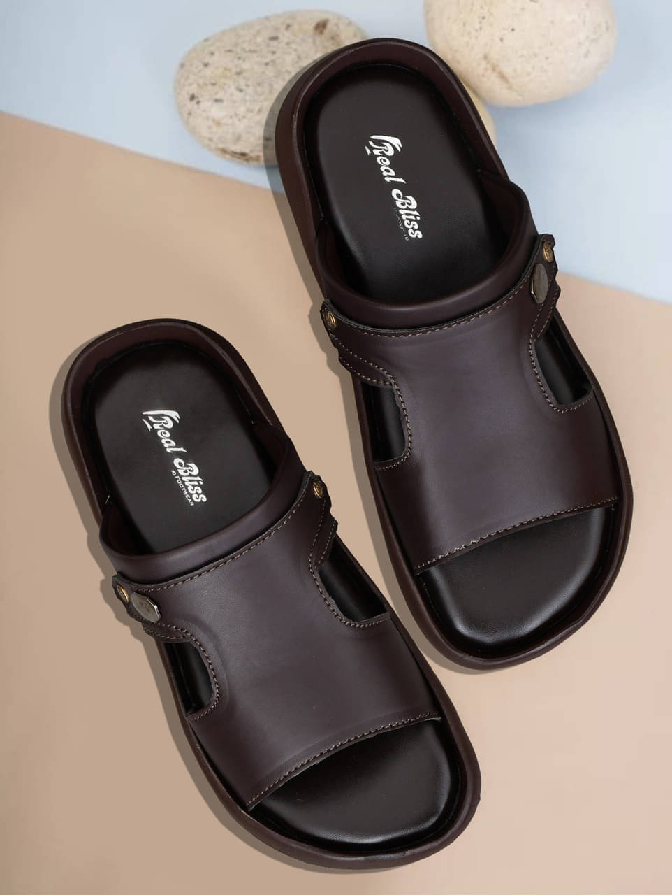     			Real Bliss - Brown Men's Sandals