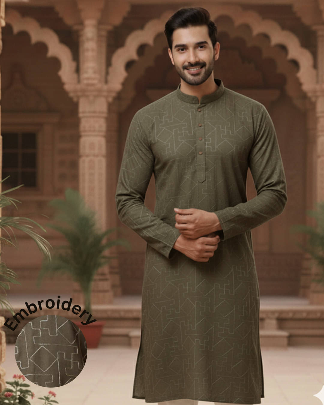 Rigo Green Cotton Men's Regular Kurta ( Pack of 1 ) Rigo Green Cotton Men's Regular Kurta ( Pack of 1 )