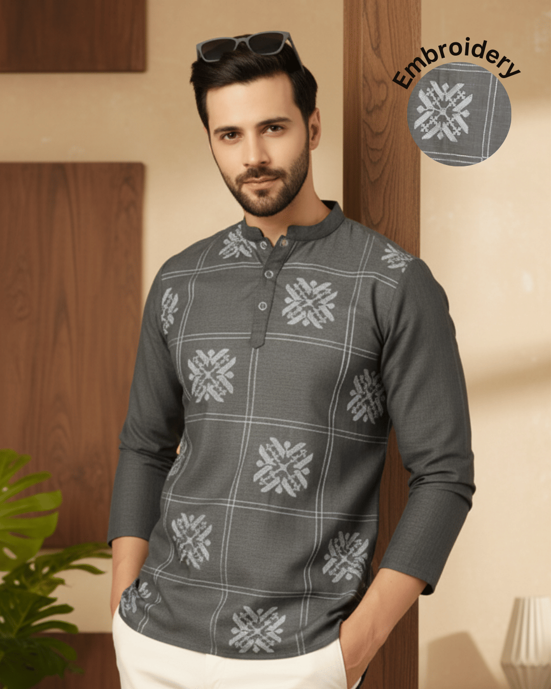 Rigo Grey Cotton Men's Regular Kurta ( Pack of 1 )     			Rigo Grey Cotton Men's Regular Kurta ( Pack of 1 )