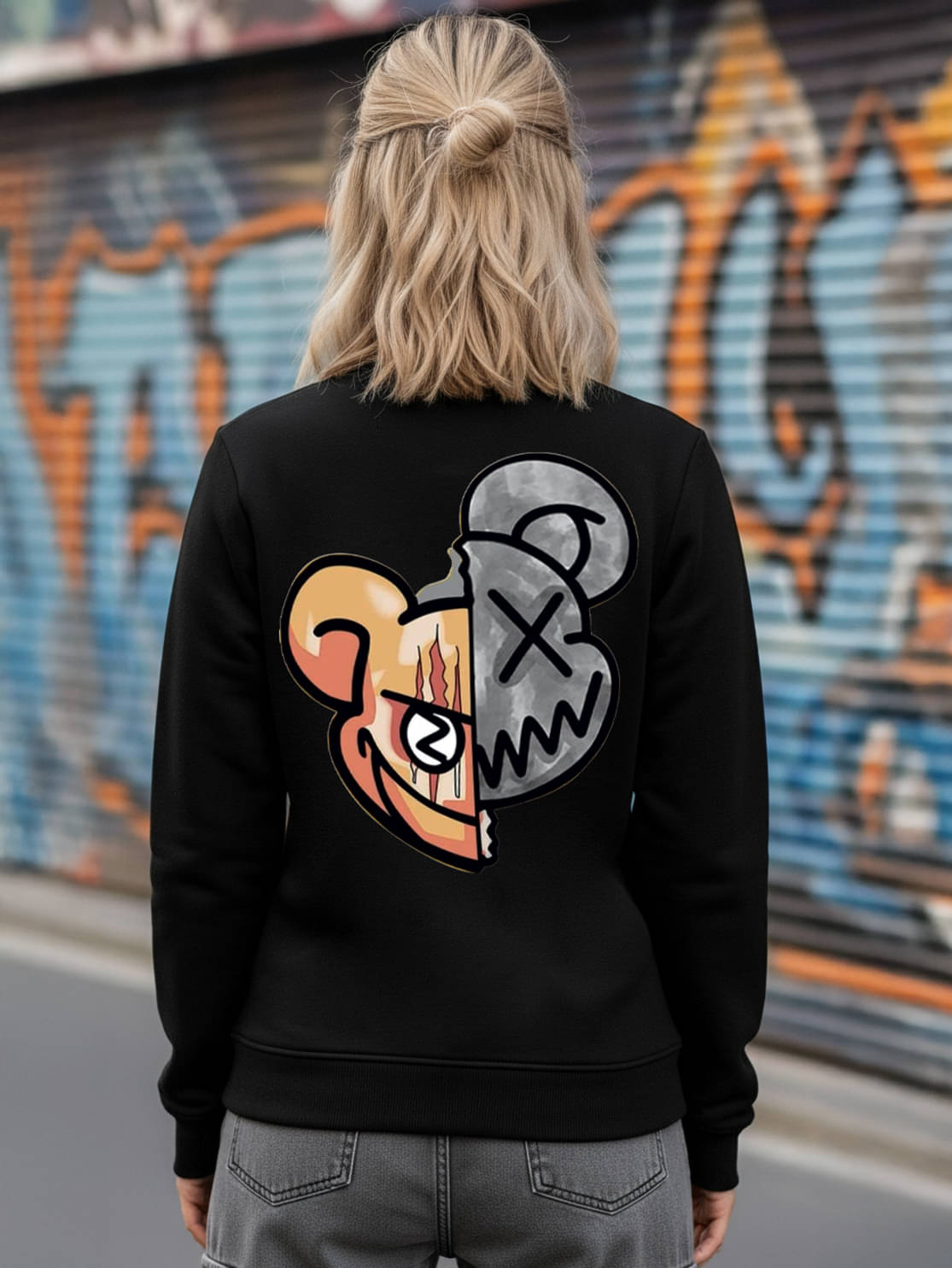 SCOTT FINCHER Women Fleece Round Neck Sweatshirt For Light Winters ( Black ) SCOTT FINCHER Women Fleece Round Neck Sweatshirt For Light Winters ( Black )