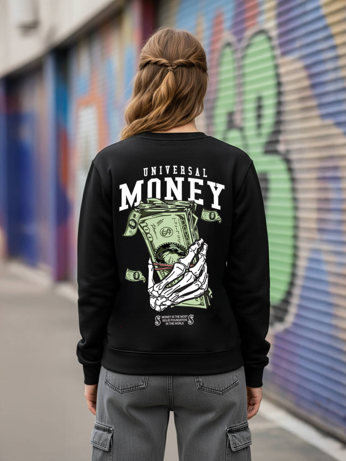 SCOTT FINCHER Women Fleece Round Neck Sweatshirt For Light Winters ( Black ) SCOTT FINCHER Women Fleece Round Neck Sweatshirt For Light Winters ( Black )