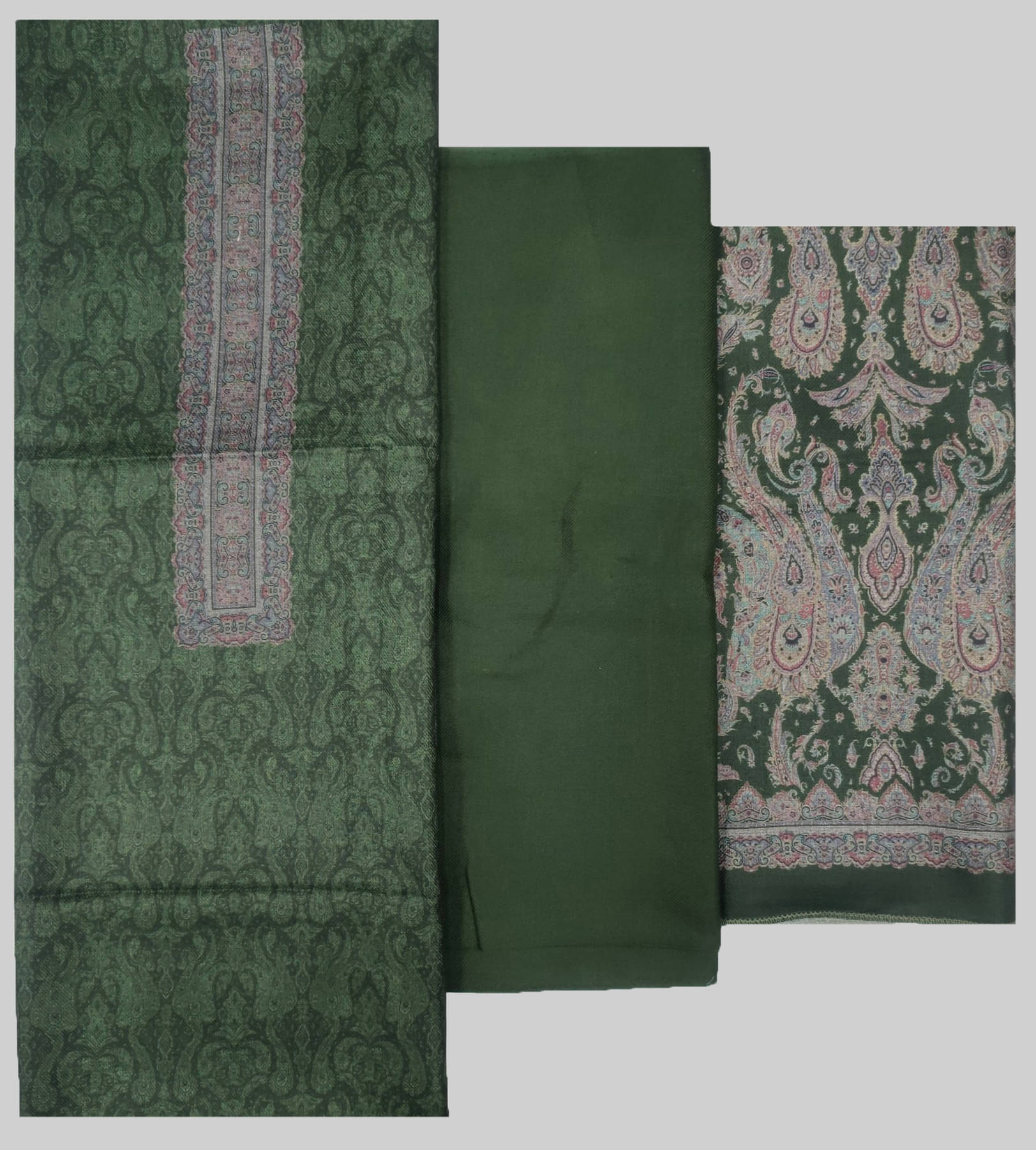 Soul Essence Women Woollen Unstitched Dress Material ( Green ) Soul Essence Women Woollen Unstitched Dress Material ( Green )