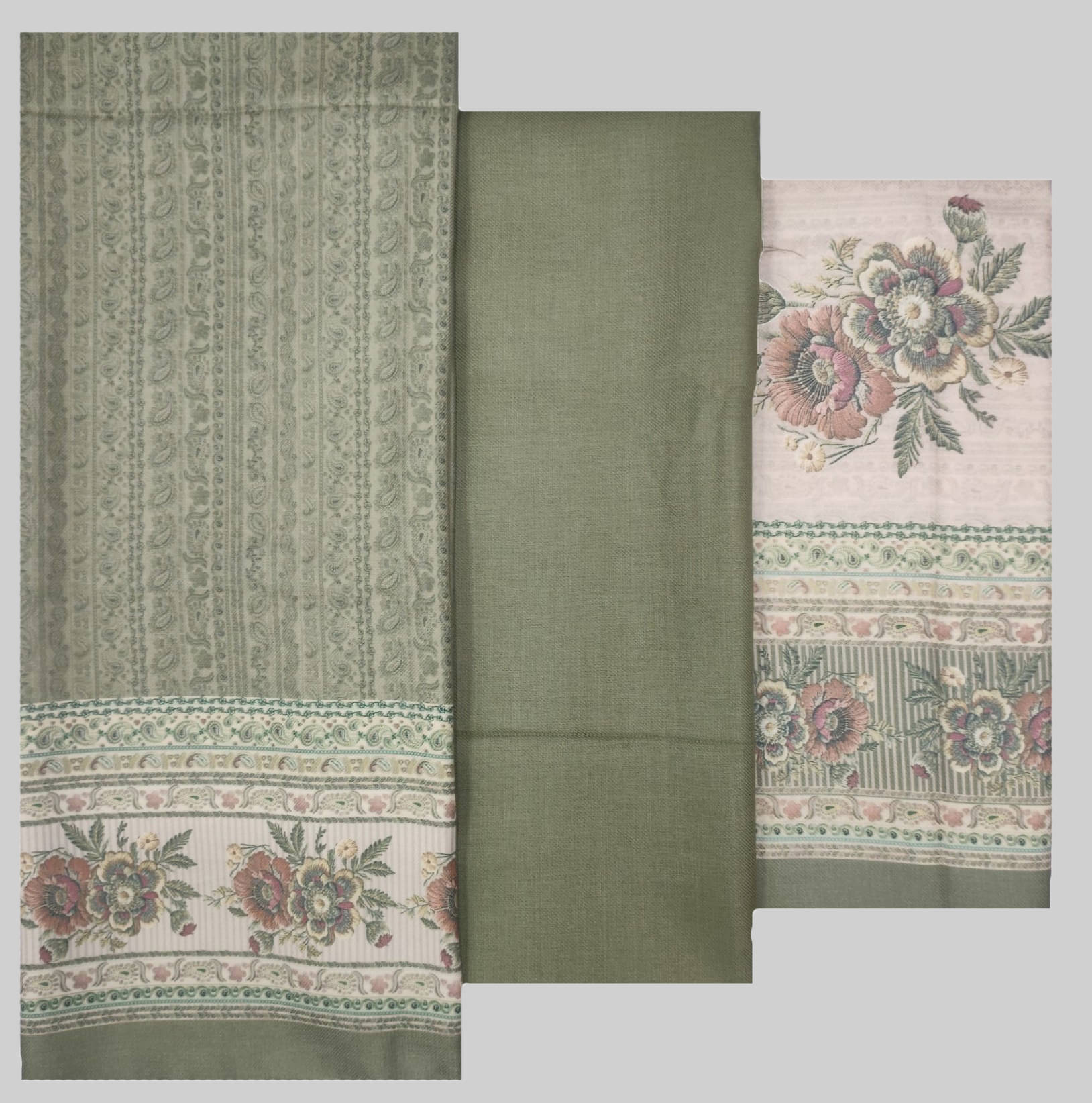 Soul Essence Women Woollen Unstitched Dress Material ( Green )     			Soul Essence Women Woollen Unstitched Dress Material ( Green )