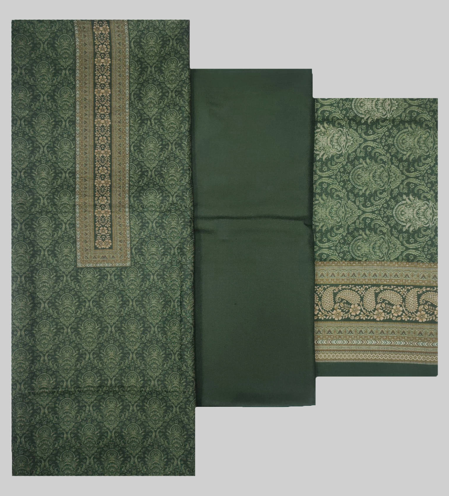 Soul Essence Women Woollen Unstitched Dress Material ( Green )     			Soul Essence Women Woollen Unstitched Dress Material ( Green )