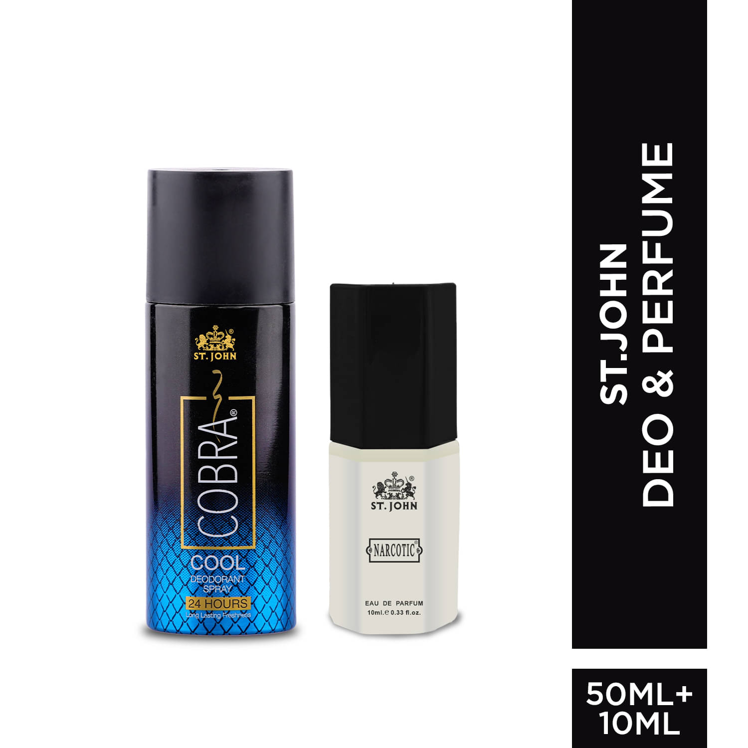 St. John Cobra Cool 50ml & Narcotice 10ml Deodorant Spray & Perfume for Men 60 ml ( Pack of 1 ) St. John Cobra Cool 50ml & Narcotice 10ml Deodorant Spray & Perfume for Men 60 ml ( Pack of 1 )