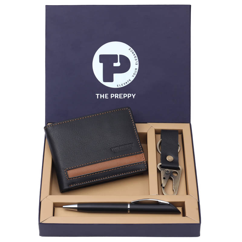     			THE PREPPY Leather Solid Men's RFID Wallet With 6 Slots For Card ( Beige , Pack of 3 )