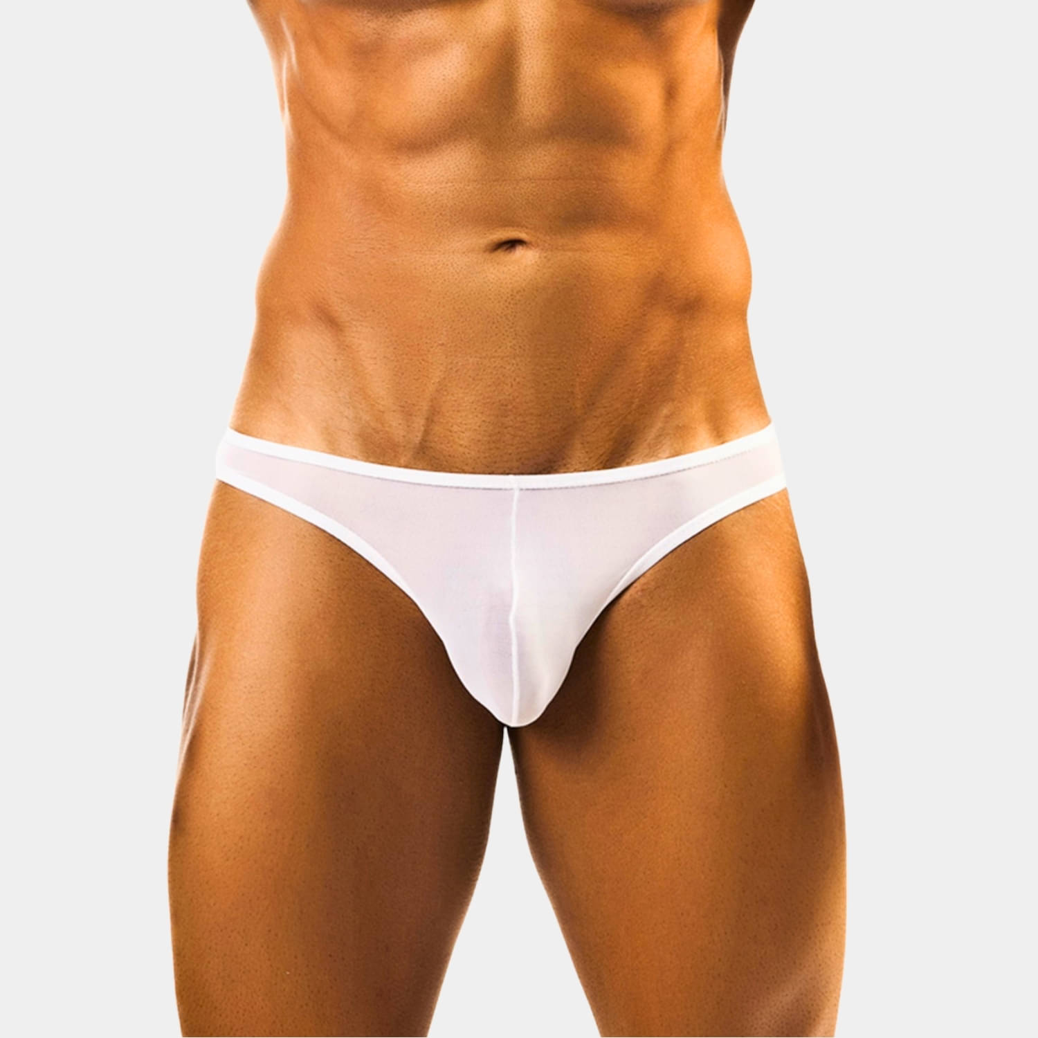 TRESS LOOM Pack of 1 Nylon Bikini For Men's ( White ) TRESS LOOM Pack of 1 Nylon Bikini For Men's ( White )