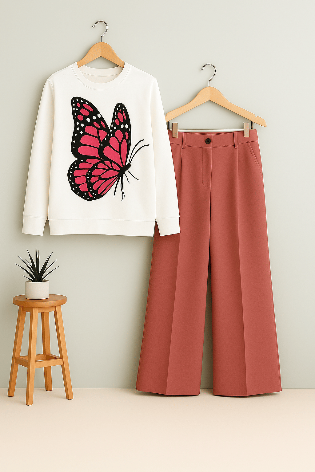 TarrenT HunT Pack of 1 Girls Cotton Blend T-shirt & Pants ( Pink )