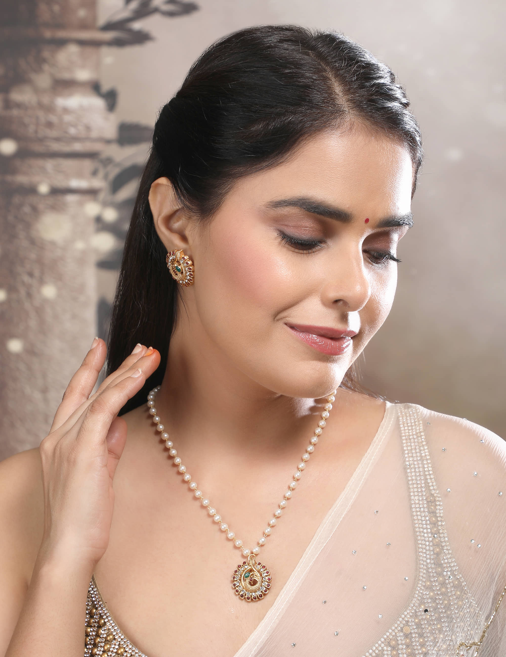 Thrillz Gold Brass Necklace Set ( Pack of 3 )