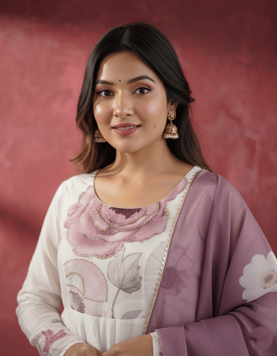 Trandtide Women Silk Anarkali Stitched Ethnic Gown With Dupatta ( Pink ) Trandtide Women Silk Anarkali Stitched Ethnic Gown With Dupatta ( Pink )