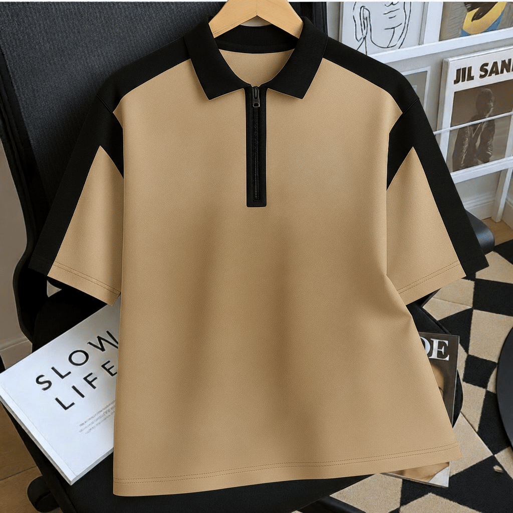 Try This Men Cotton Blend Regular Fit Colorblock Polo T Shirt ( Brown ) Try This Men Cotton Blend Regular Fit Colorblock Polo T Shirt ( Brown )