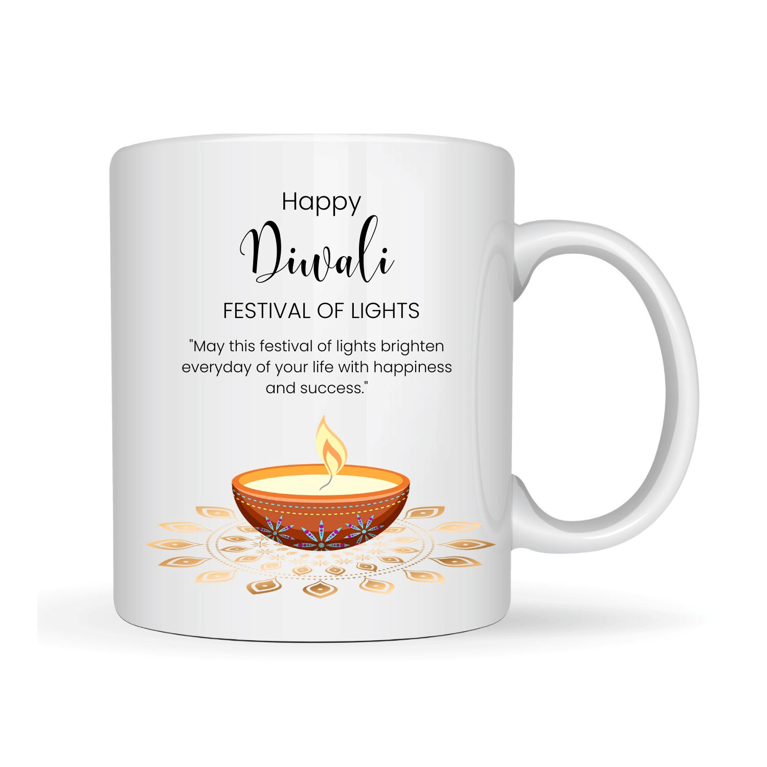 VK Fashion Happy Diwali Printed Ceramic Coffee Mug 350 mL ( Pack of 1 ) VK Fashion Happy Diwali Printed Ceramic Coffee Mug 350 mL ( Pack of 1 )