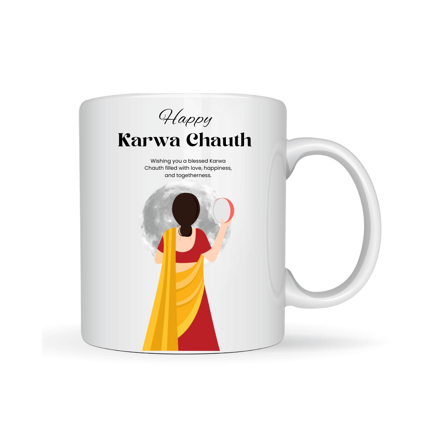    			VK Fashion Karwa Chauth Printed Ceramic Coffee Mug 350 mL ( Pack of 1 )