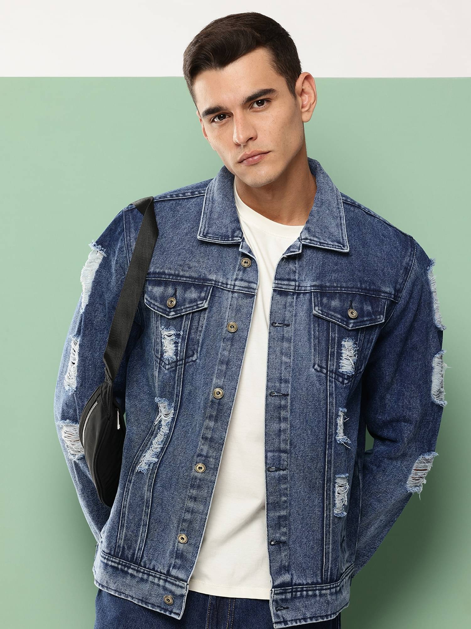 VOXATI Denim Men's Denim Jacket - Blue ( Pack of 1 ) VOXATI Denim Men's Denim Jacket - Blue ( Pack of 1 )