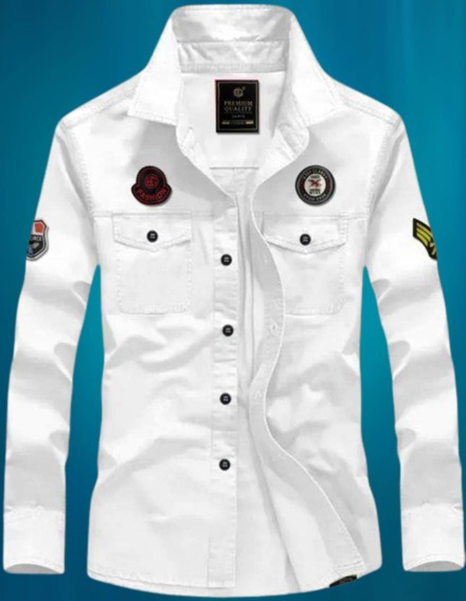 bluecorp enterprise Cotton Blend Regular Fit Self Design Full Sleeves Men's Casual Shirt - White ( Pack of 1 ) bluecorp enterprise Cotton Blend Regular Fit Self Design Full Sleeves Men's Casual Shirt - White ( Pack of 1 )