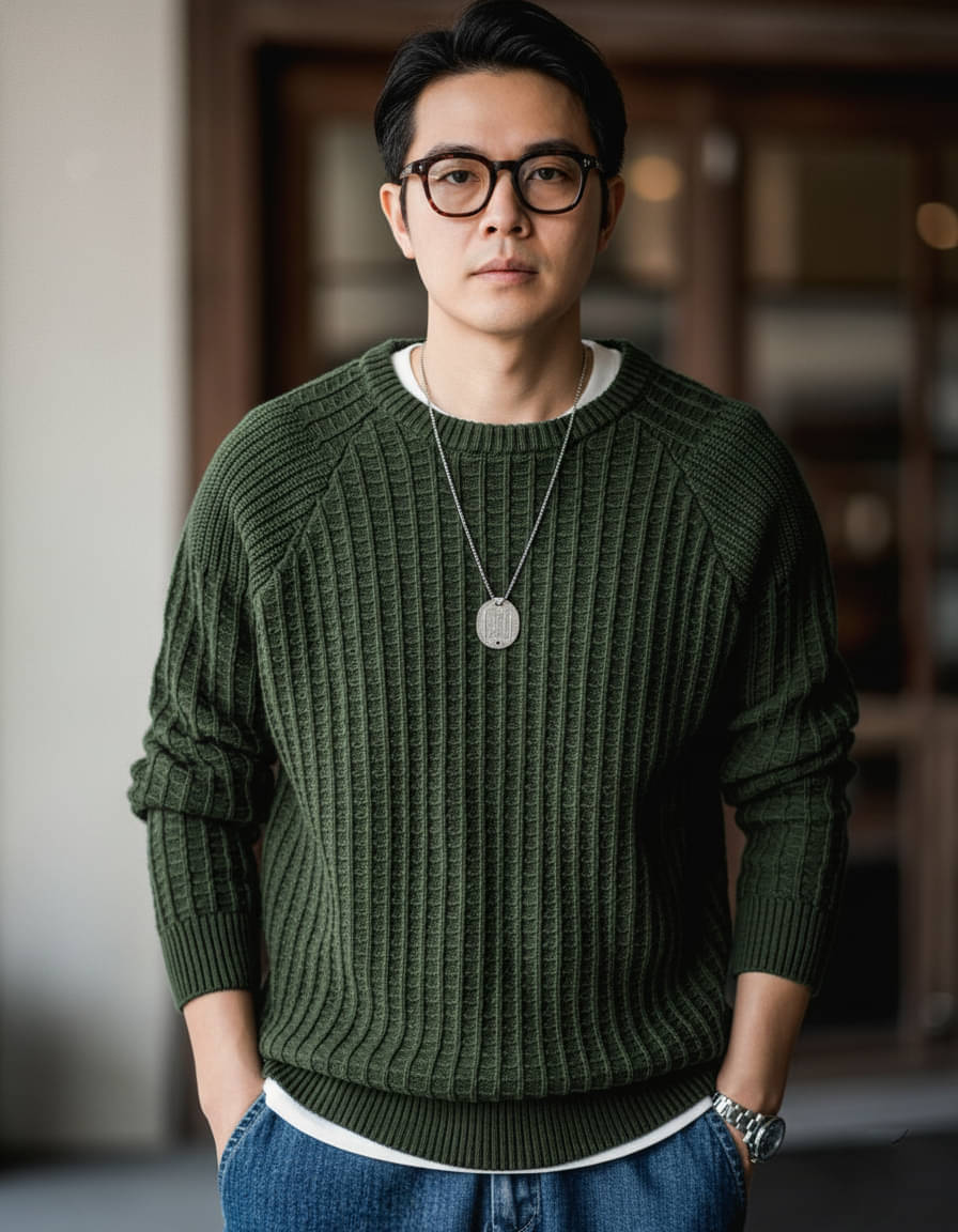 freaks Woollen Round Neck Men's Full Sleeves Pullover Sweater - Green ( Pack of 1 ) freaks Woollen Round Neck Men's Full Sleeves Pullover Sweater - Green ( Pack of 1 )