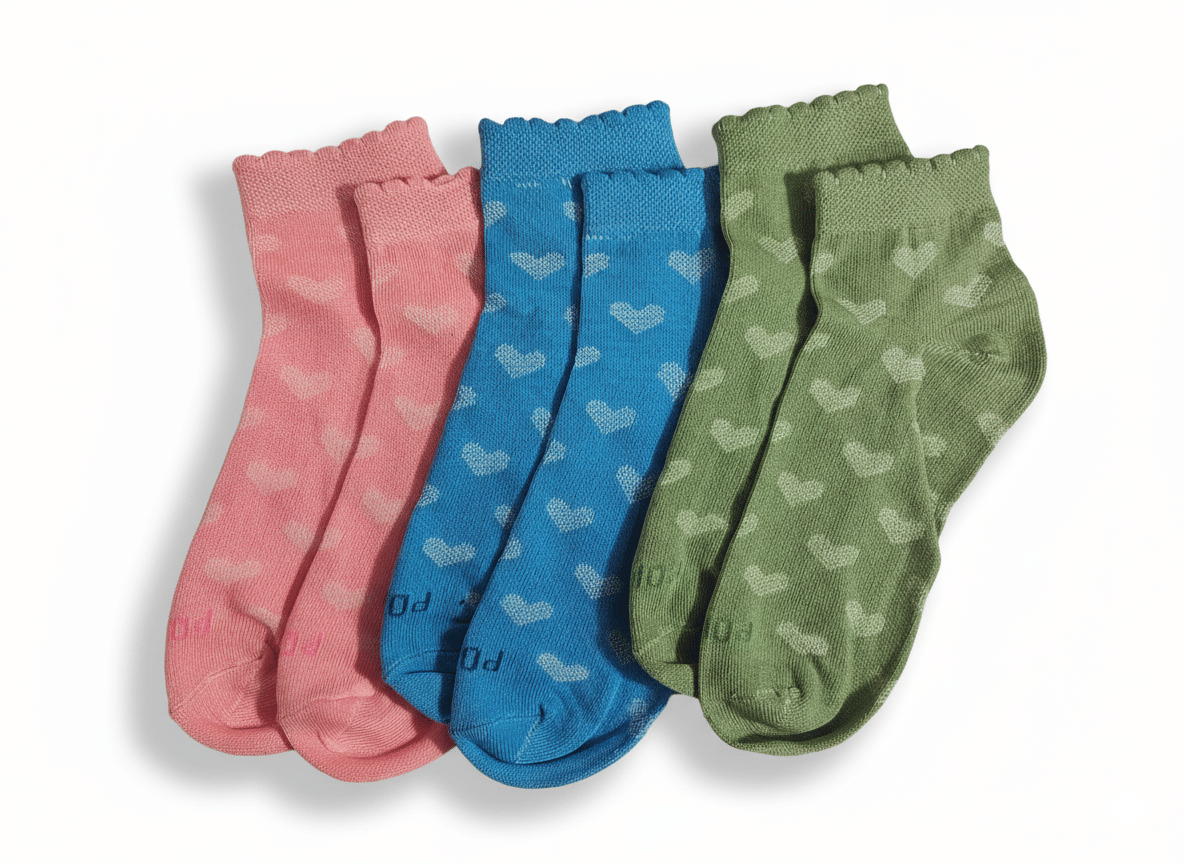 poppe pairs Pack of 3 Women's Cotton Blend Ankle Length Socks ( Green,Pink,Navy Blue ) poppe pairs Pack of 3 Women's Cotton Blend Ankle Length Socks ( Green,Pink,Navy Blue )