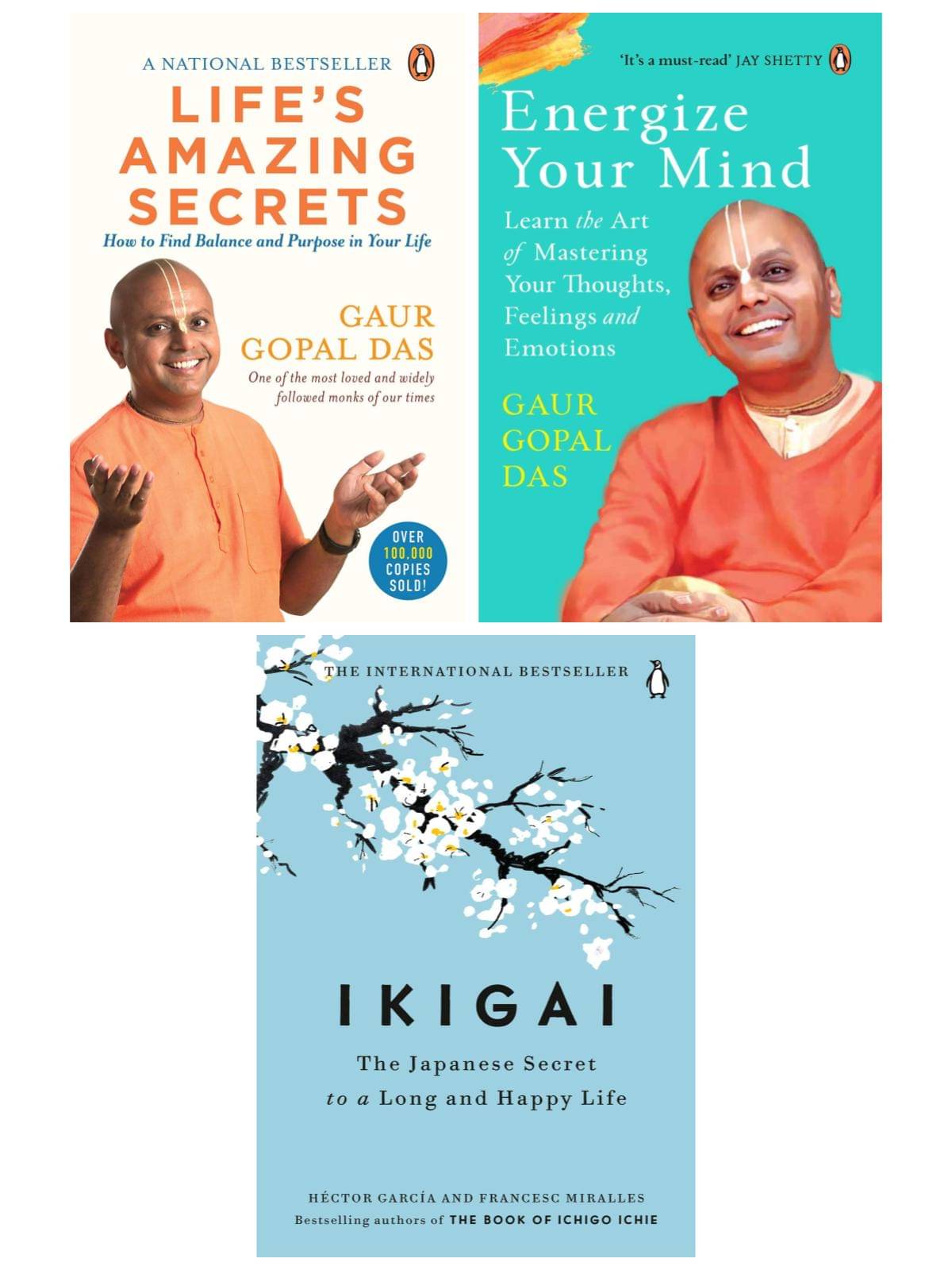 3 Self Help Books Combo Life's Amazing Secrets + Energize Your Mind + Ikigai (Paperback, Guru gopal das)     			3 Self Help Books Combo Life's Amazing Secrets + Energize Your Mind + Ikigai (Paperback, Guru gopal das)