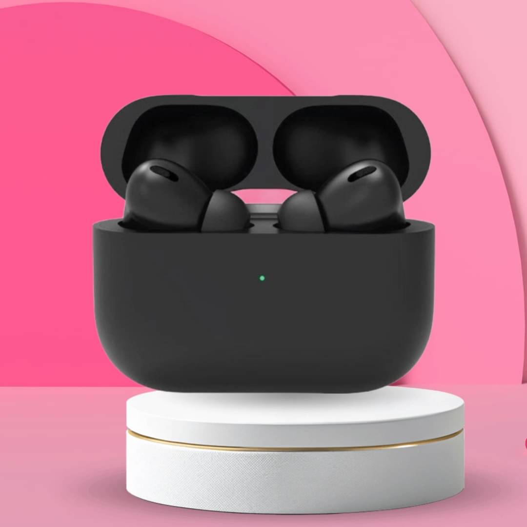 AIR PODS PRO Bluetooth True Wireless (TWS) On Ear 4 Hours Playback Active Noise cancellation IPX4(Splash & Sweat Proof) Black     			AIR PODS PRO Bluetooth True Wireless (TWS) On Ear 4 Hours Playback Active Noise cancellation IPX4(Splash & Sweat Proof) Black