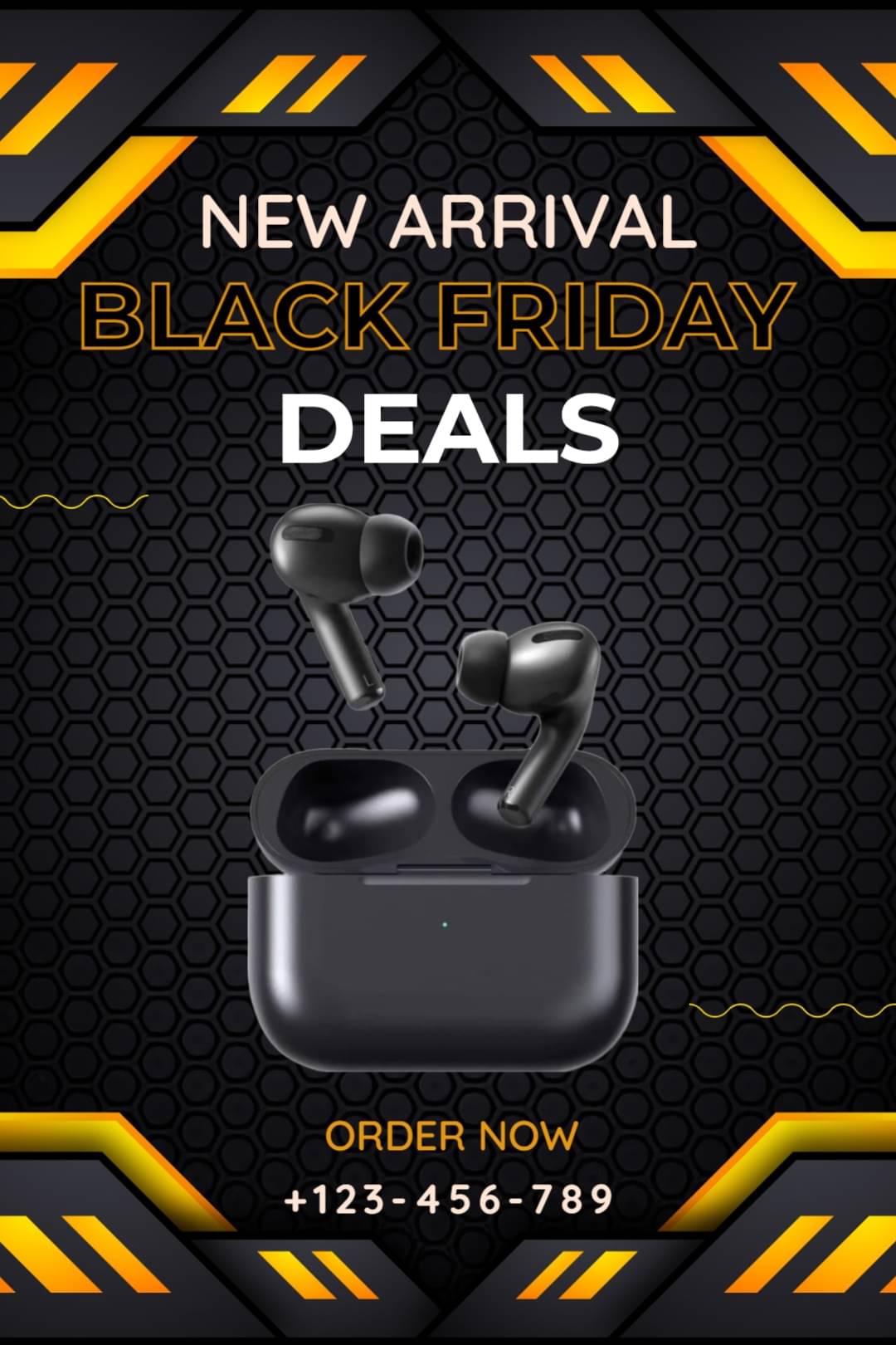     			AIR PODS PRO Bluetooth True Wireless (TWS) On Ear 4 Hours Playback Active Noise cancellation IPX4(Splash & Sweat Proof) Black