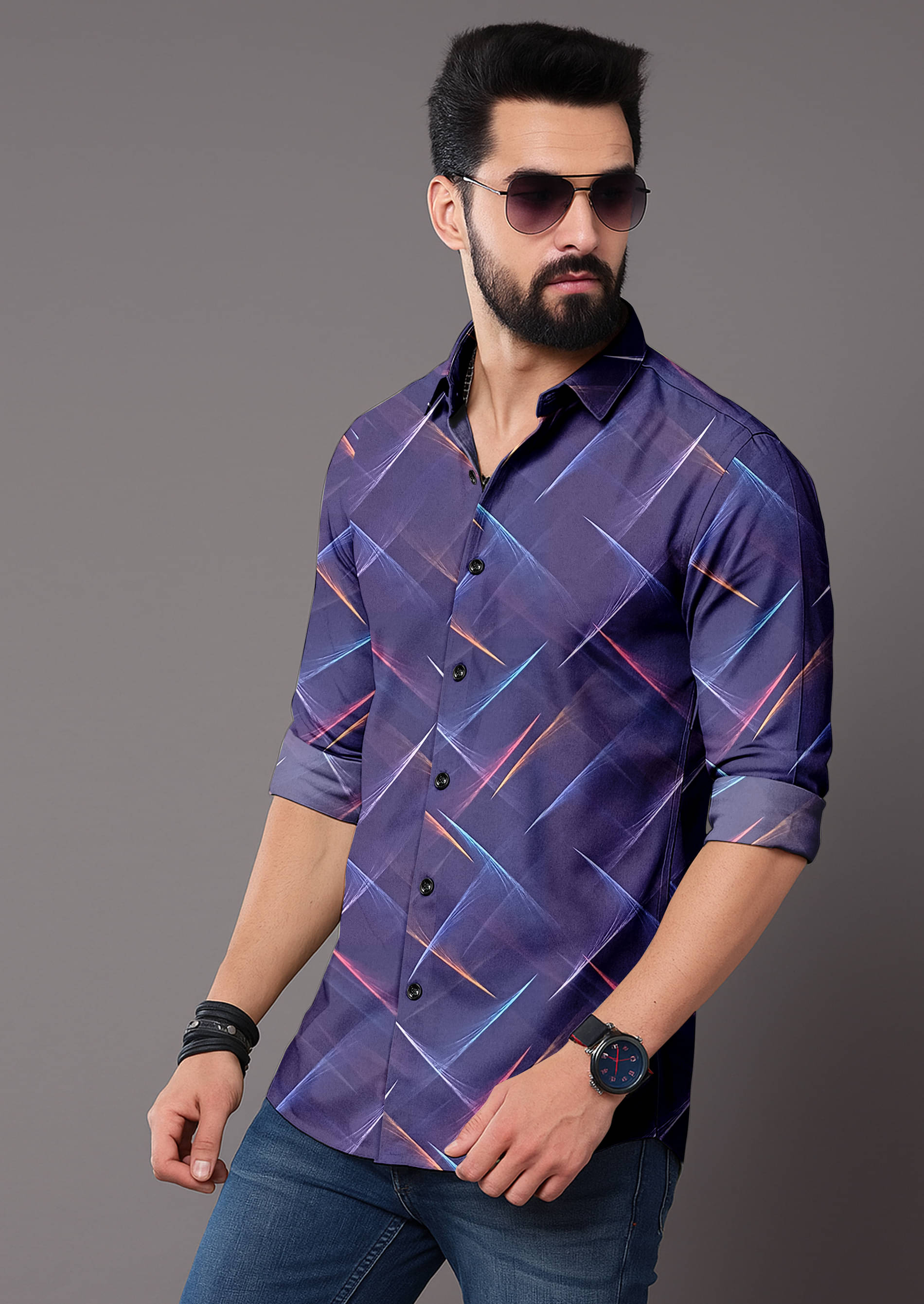 AITAVIKOVERSEAS Cotton Blend Regular Fit Solids Full Sleeves Men's Casual Shirt - Blue ( Pack of 1 )     			AITAVIKOVERSEAS Cotton Blend Regular Fit Solids Full Sleeves Men's Casual Shirt - Blue ( Pack of 1 )