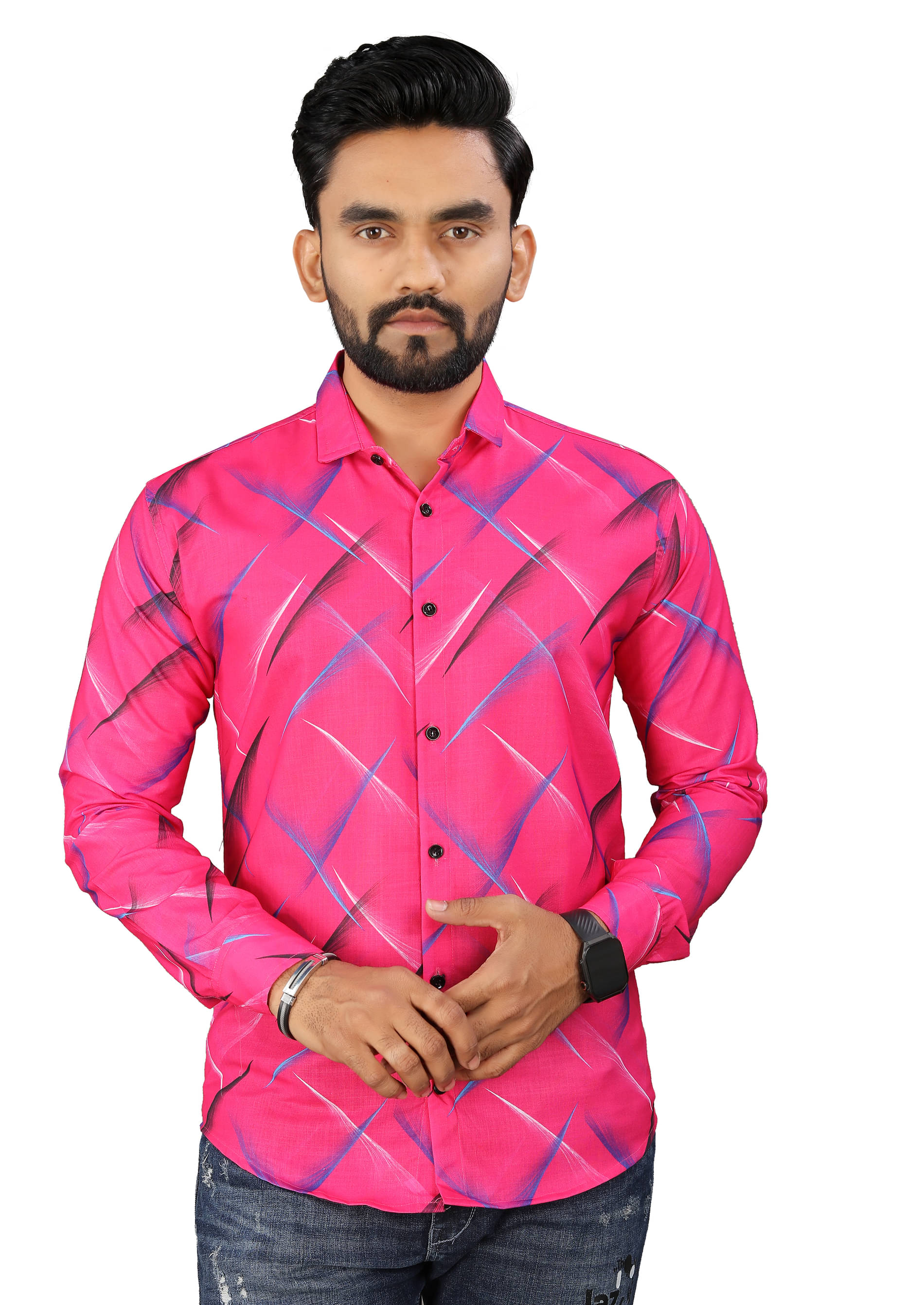     			AITAVIKOVERSEAS Cotton Blend Regular Fit Solids Full Sleeves Men's Casual Shirt - Pink ( Pack of 1 )
