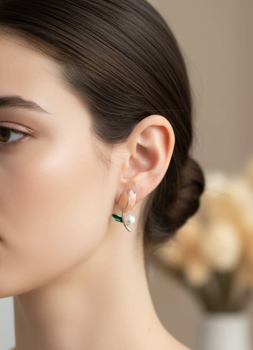     			ANJ Silver Stud Earrings ( Pack of 1 )