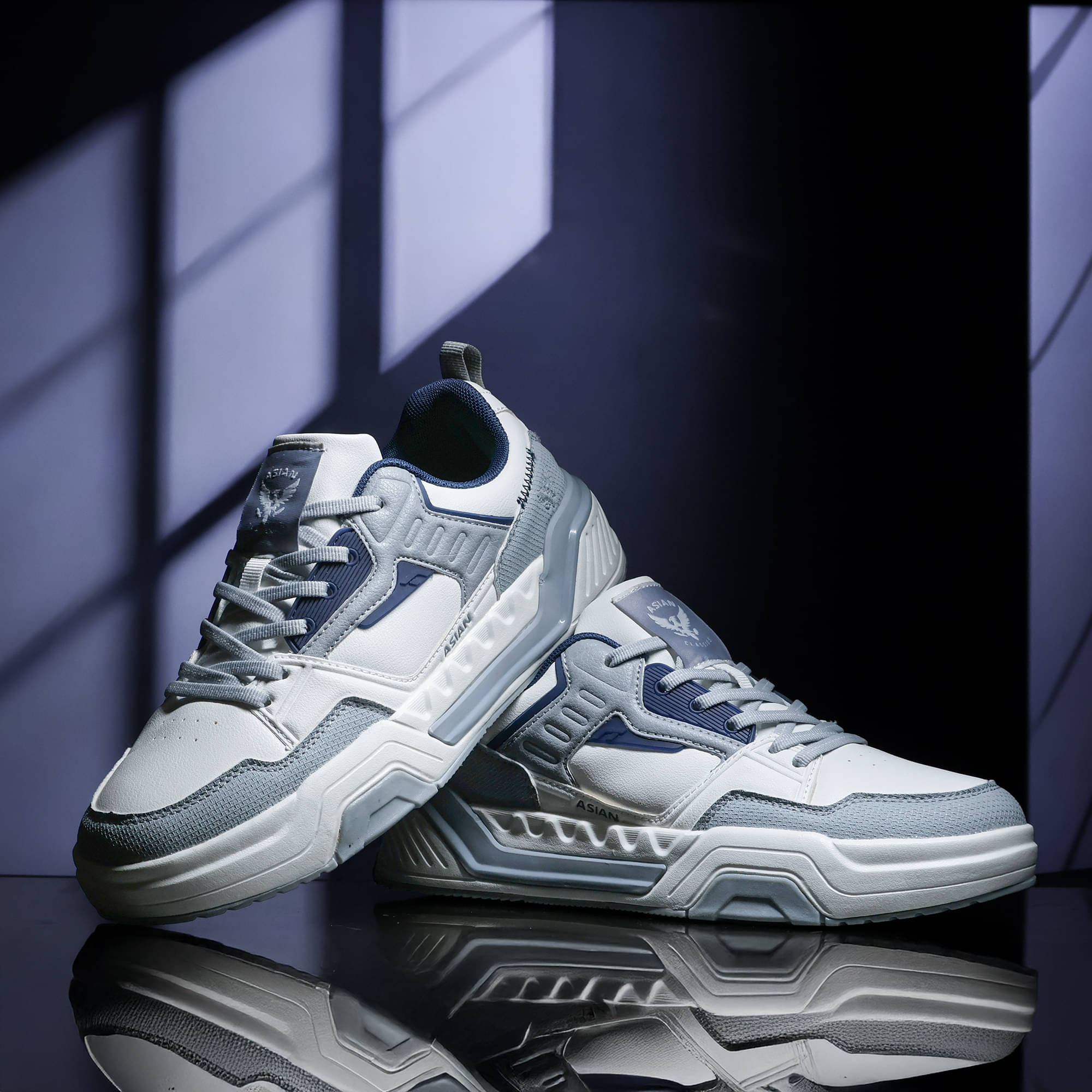     			ASIAN MOJO-07 White Men's Sneakers
