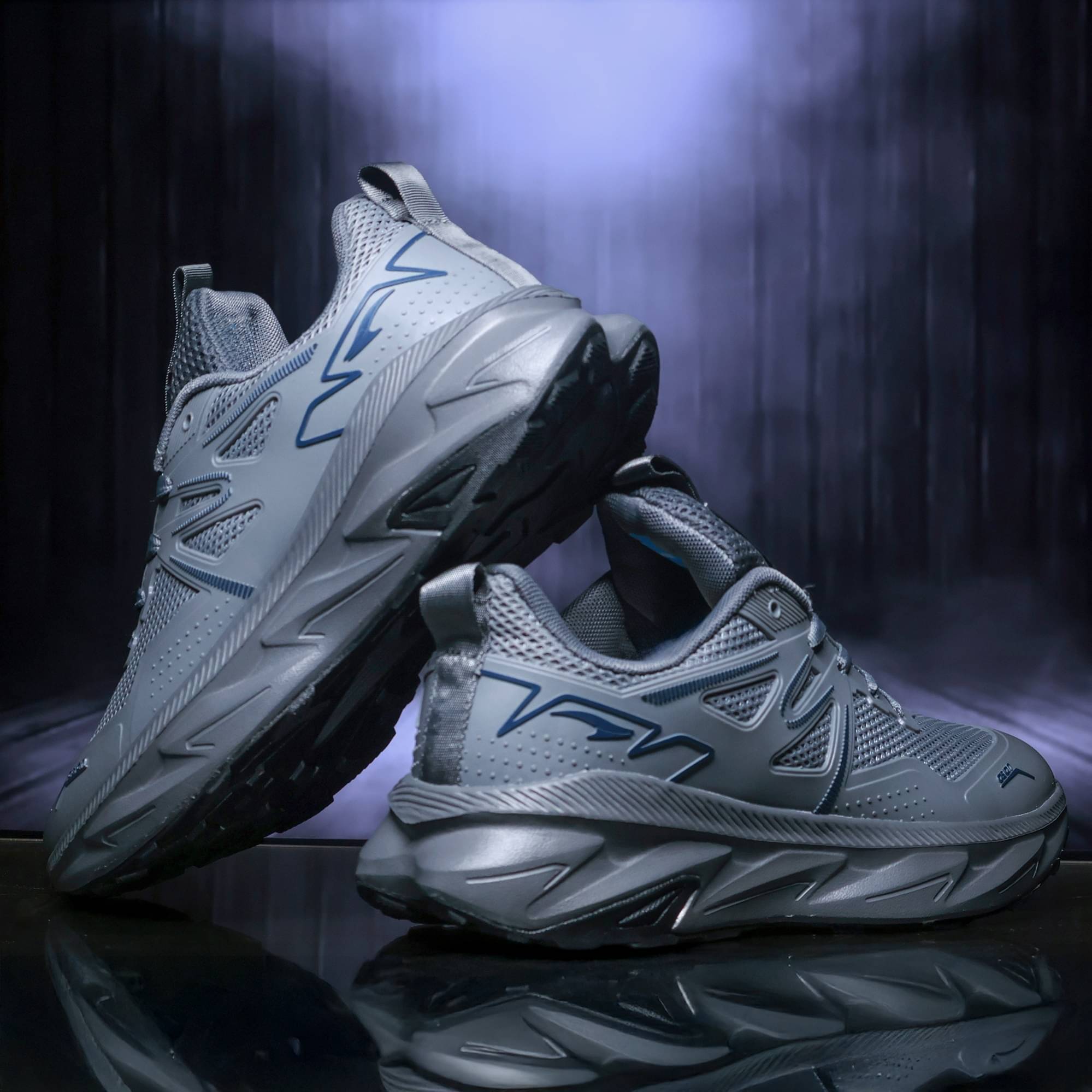 ASIAN QUANTUM-24 Dark Grey Men's Sports Running Shoes     			ASIAN QUANTUM-24 Dark Grey Men's Sports Running Shoes