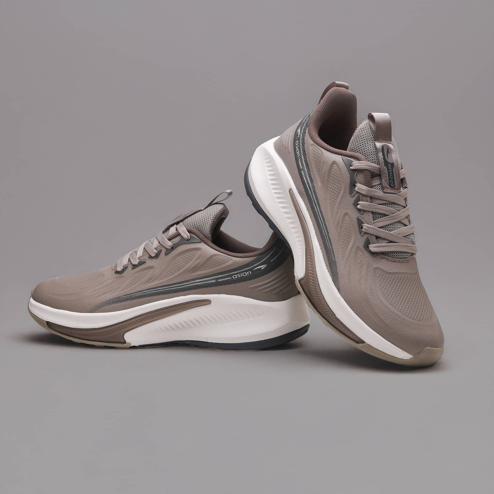 ASIAN QUANTUM-26 Beige Men's Sports Running Shoes     			ASIAN QUANTUM-26 Beige Men's Sports Running Shoes