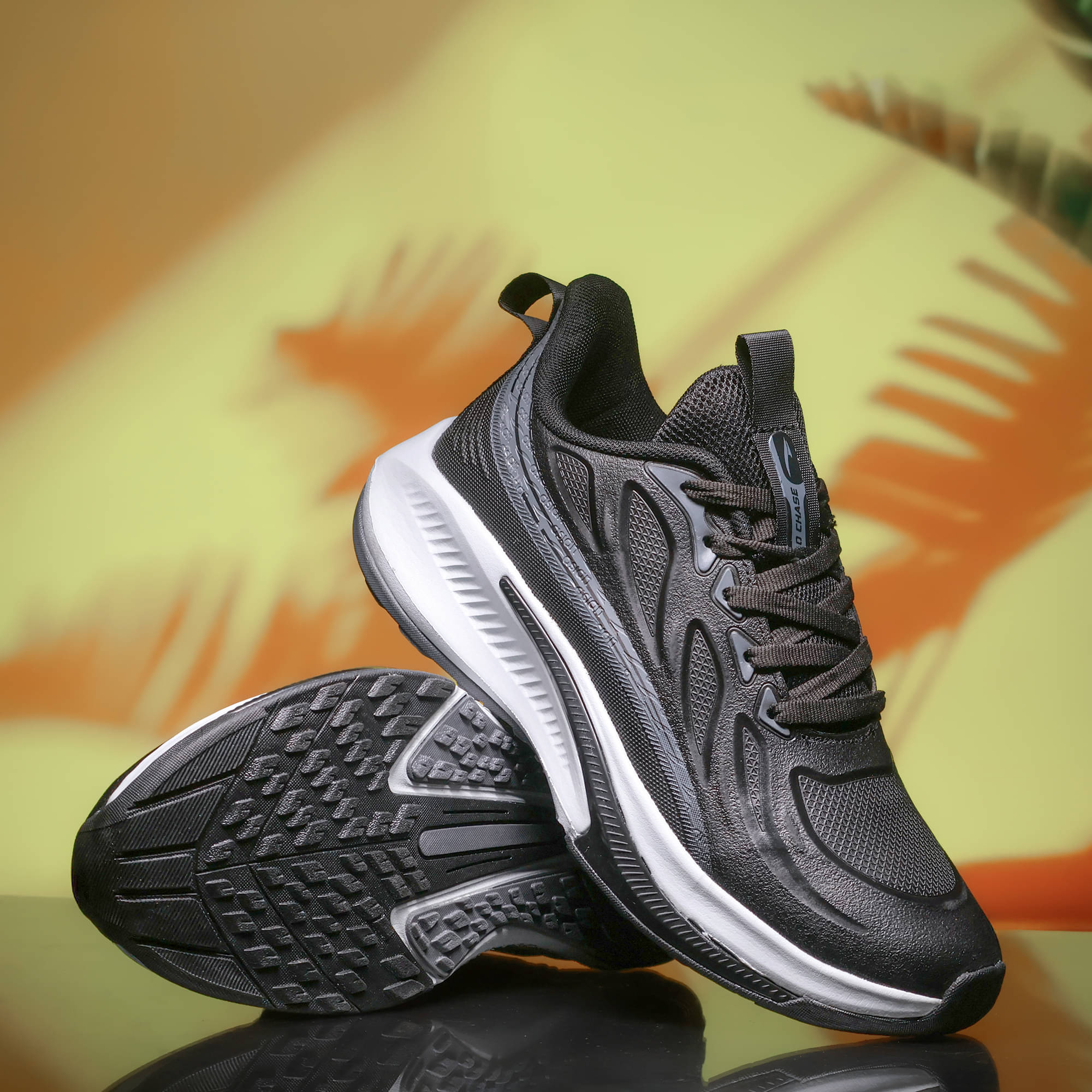 ASIAN QUANTUM-26 Black Men's Sports Running Shoes     			ASIAN QUANTUM-26 Black Men's Sports Running Shoes