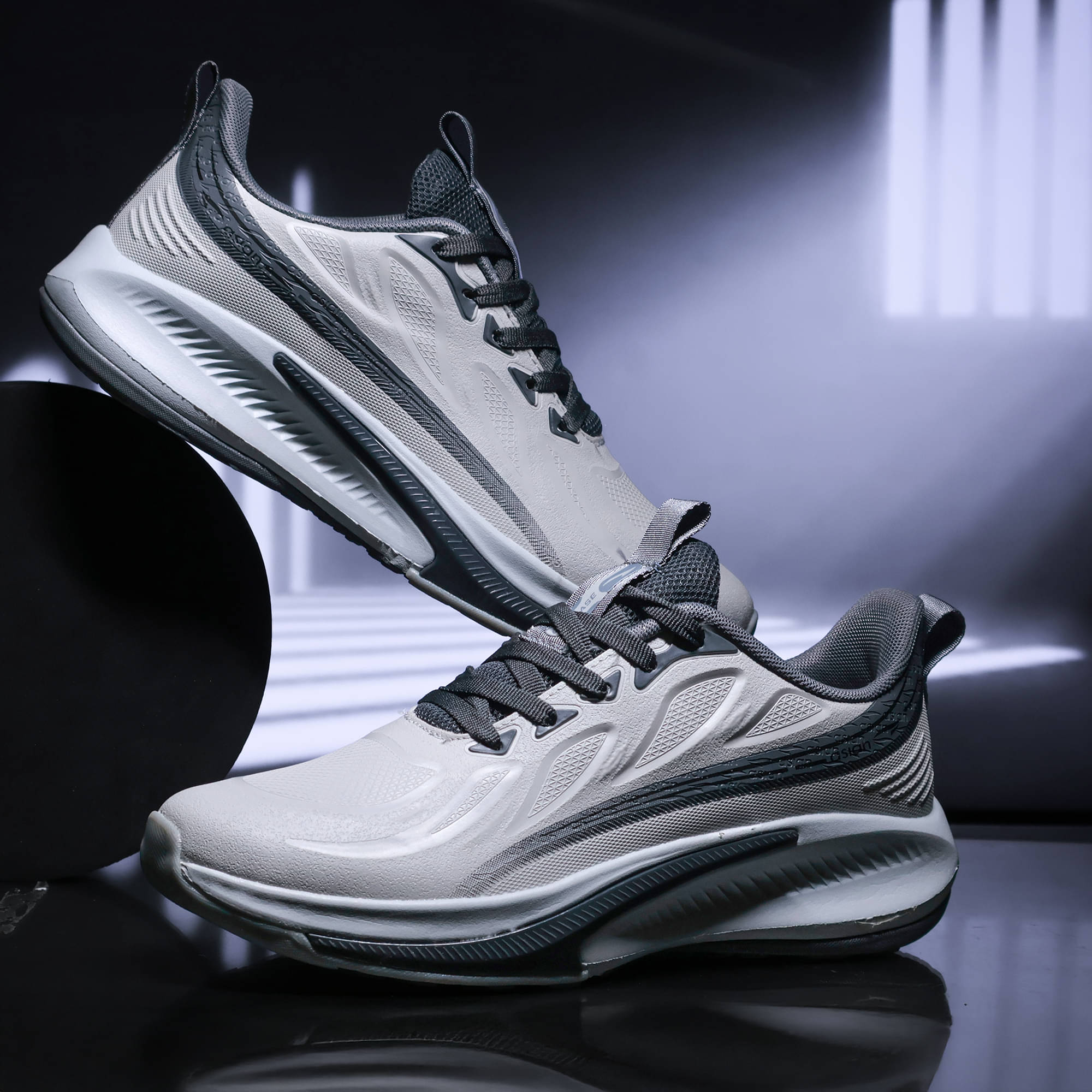 ASIAN QUANTUM-26 Light Grey Men's Sports Running Shoes ASIAN QUANTUM-26 Light Grey Men's Sports Running Shoes