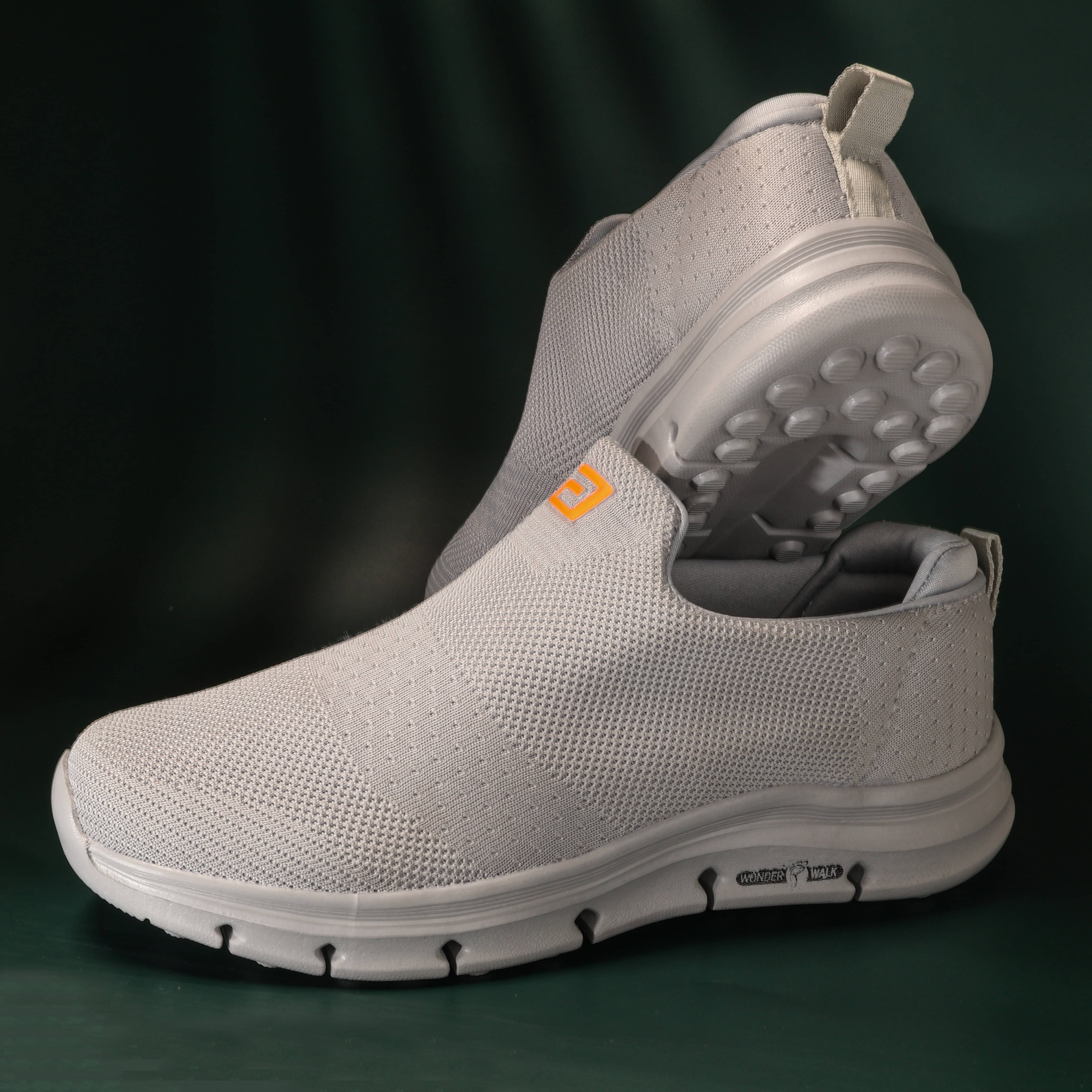     			ASIAN WONDERWALK-21 Light Grey Men's Slip-on Shoes