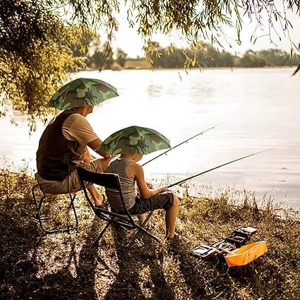 Adorazone 3 Fold Headwear Umbrella Hat Headwear Umbrella ( Green , Printed )     			Adorazone 3 Fold Headwear Umbrella Hat Headwear Umbrella ( Green , Printed )