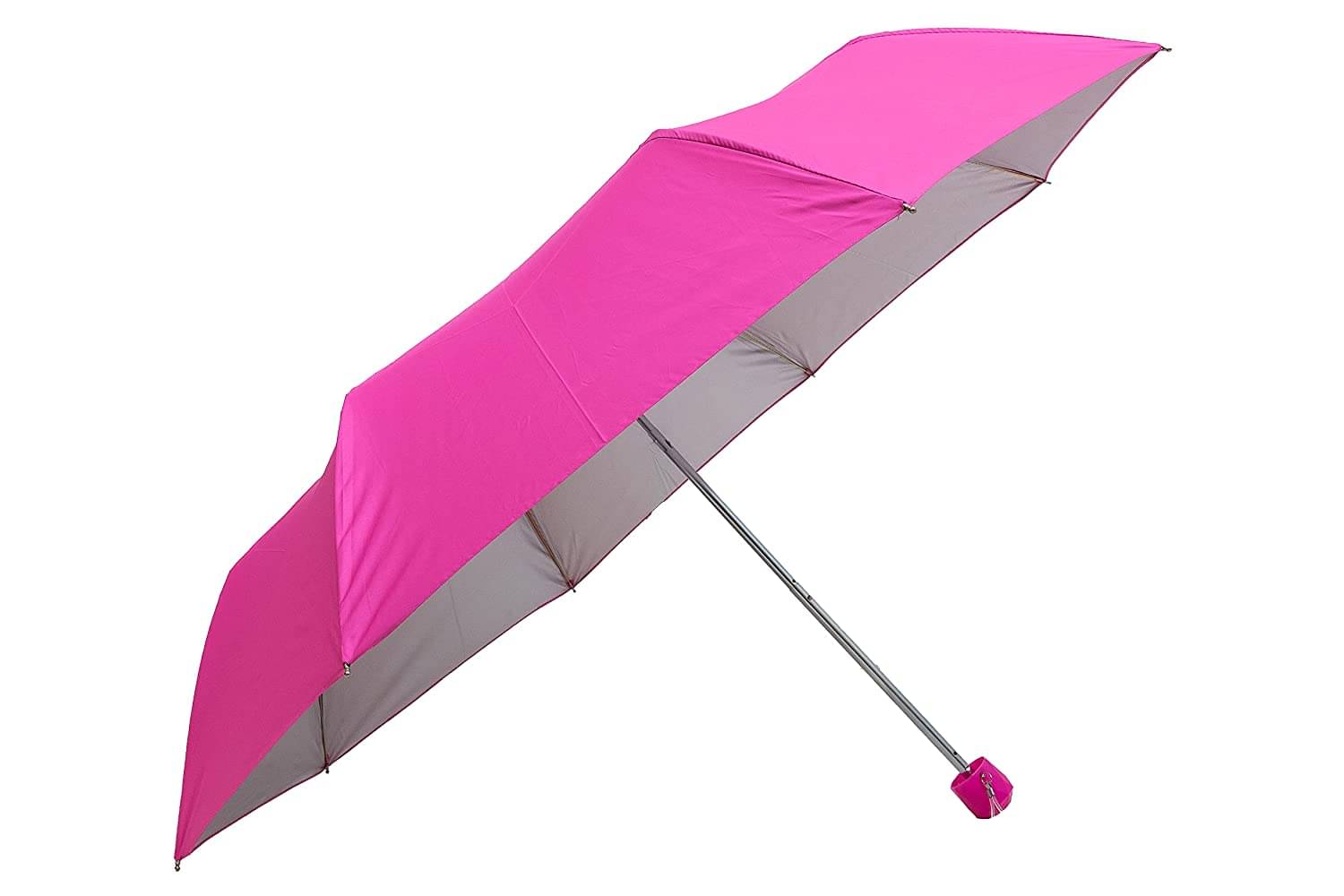 Adorazone 3 Fold Manual Umbrella For Rain Sun Wind ( Pink , Solid Design ) Adorazone 3 Fold Manual Umbrella For Rain Sun Wind ( Pink , Solid Design )