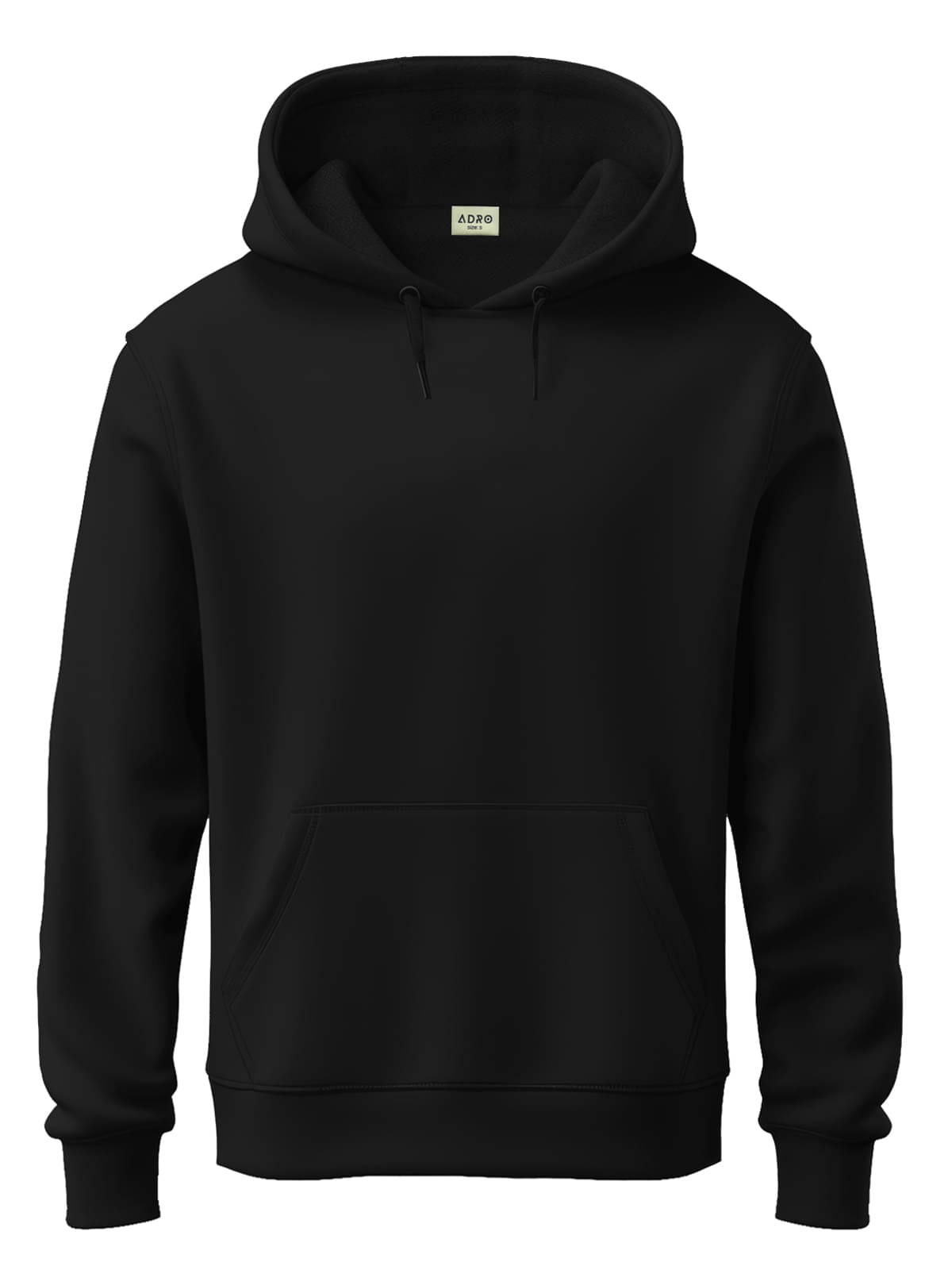Adro Fleece Hooded Men's Sweatshirt - Black ( Pack of 1 )     			Adro Fleece Hooded Men's Sweatshirt - Black ( Pack of 1 )