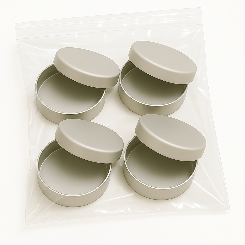     			Aluminium Petri Dish ( Moisture Tin ) 75 MM x 15 MM, Pack of 4
