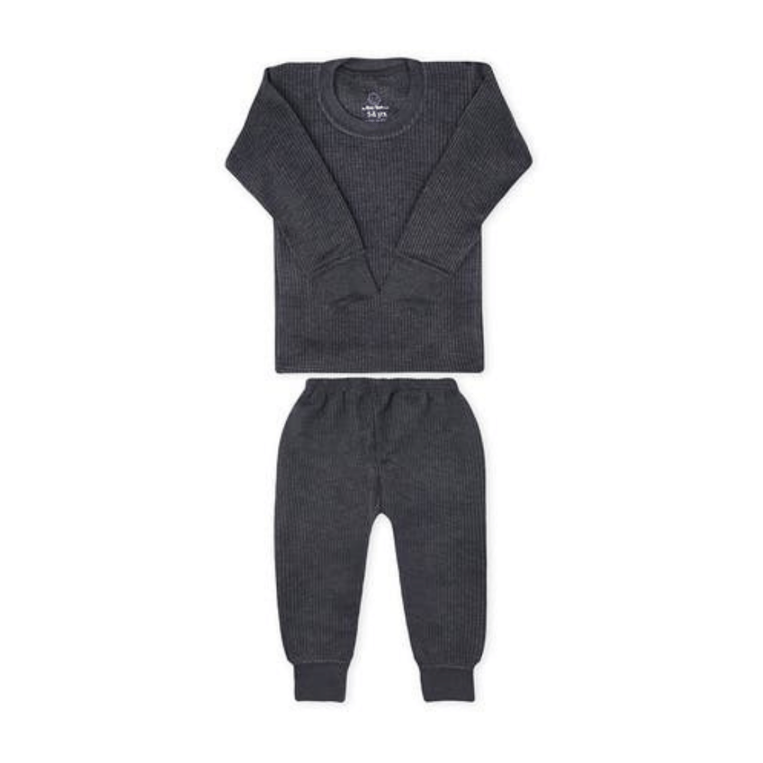     			B.S sports wear Pack of 1 Boys Cotton Blend Thermal Sets ( Dark Grey )