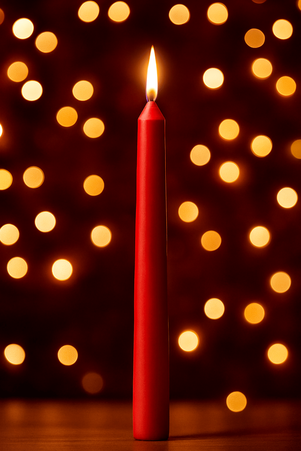     			Bonboncount Red Tapered Candle 25 cm ( Pack of 4 )