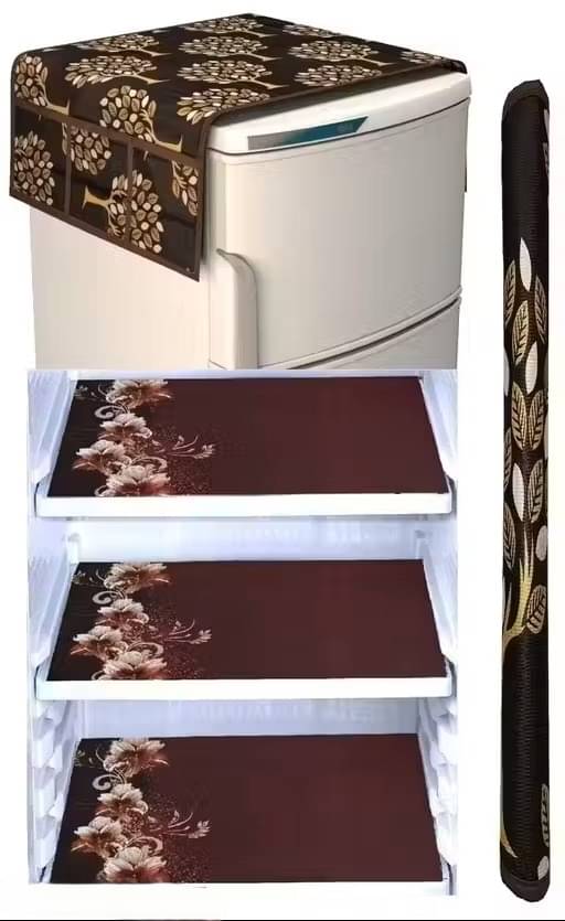     			Butterfly Effect Polyester Nature Fridge Mat & Cover ( 39 21 ) Pack of 1 - Brown