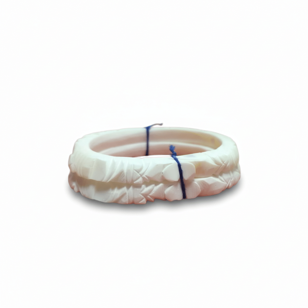 CHURI FASHON POINT White Bangle Set ( Pack of 4 )     			CHURI FASHON POINT White Bangle Set ( Pack of 4 )