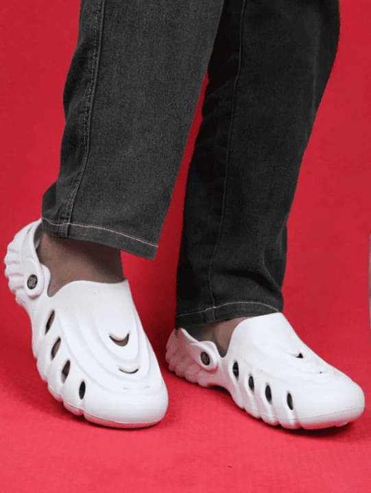     			COOPERWINGS - White Men's Clogs