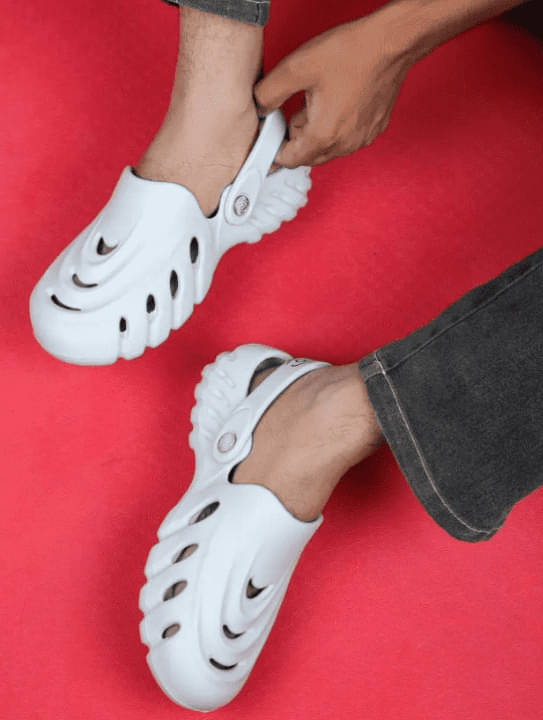     			COOPERWINGS - White Men's Clogs