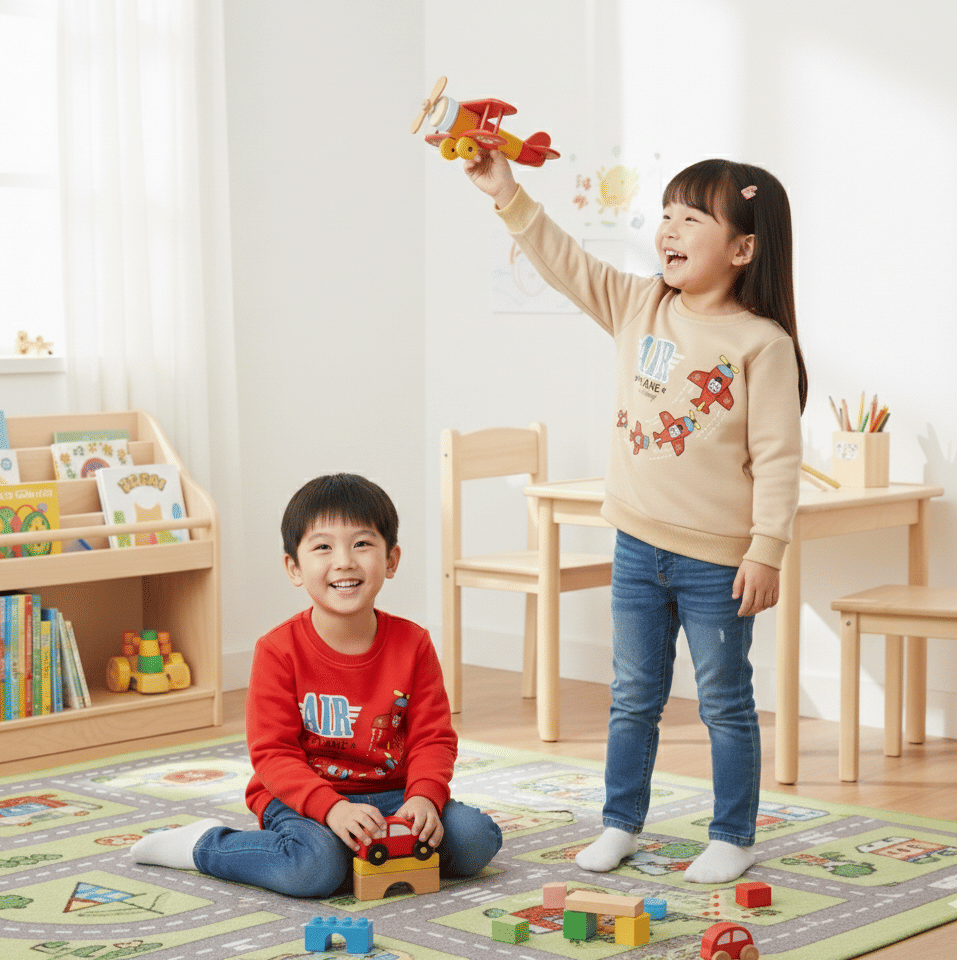     			COTTBRAY Pack of 2 Boys Fleece Sweatshirt ( Red,Beige )