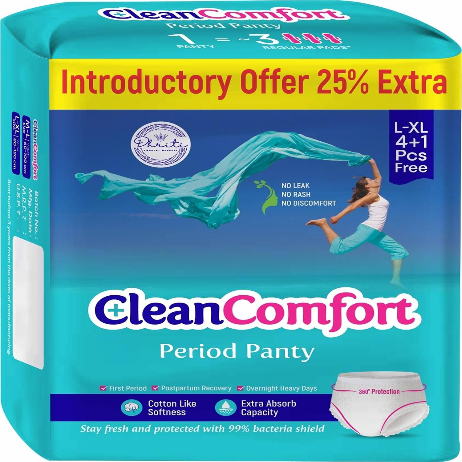     			Clean Comfort Cottony Large Regular Sanitary Pad