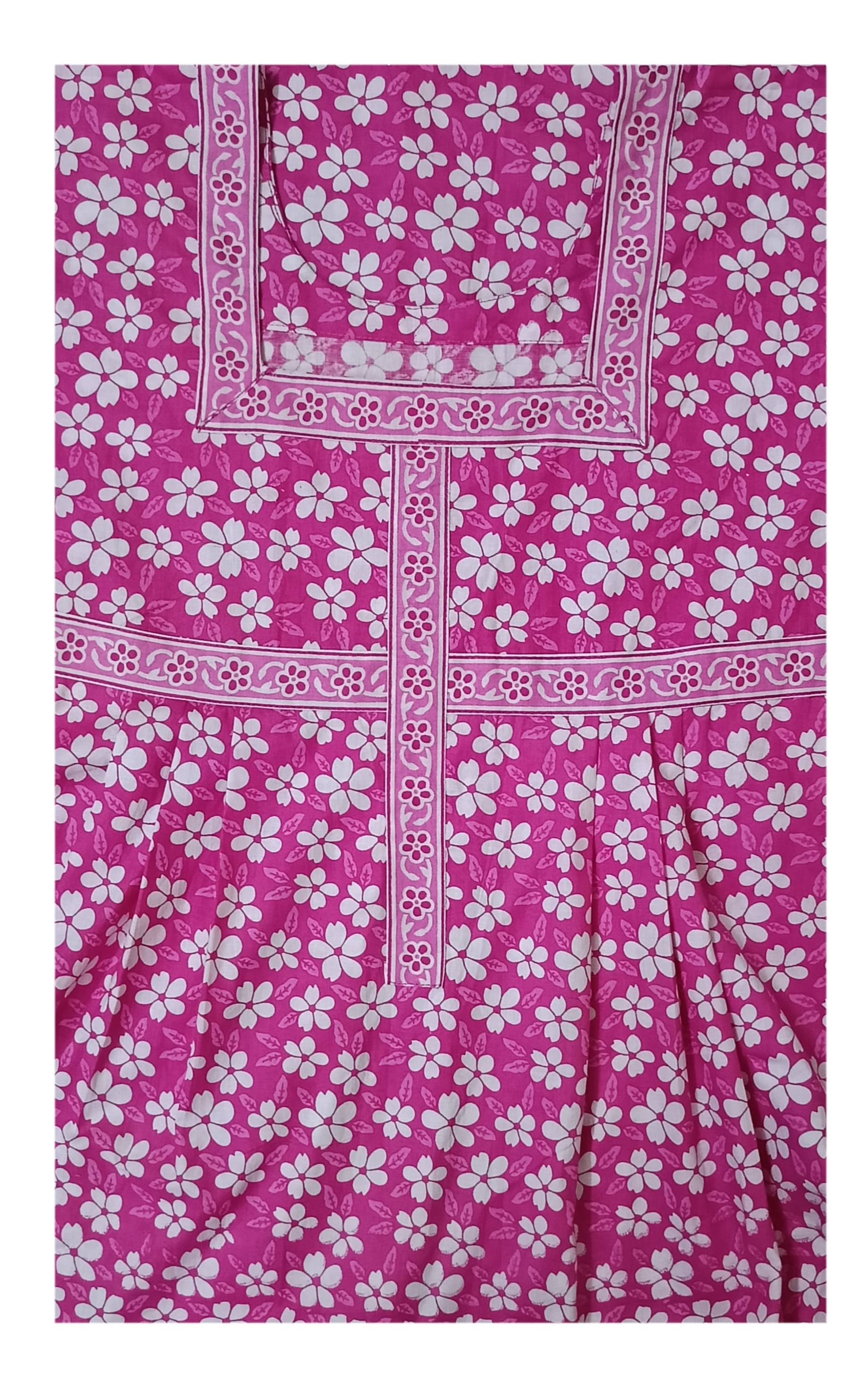     			DEVANSH TRENDS Cotton Printed Women Regular Nighty ( Pink )