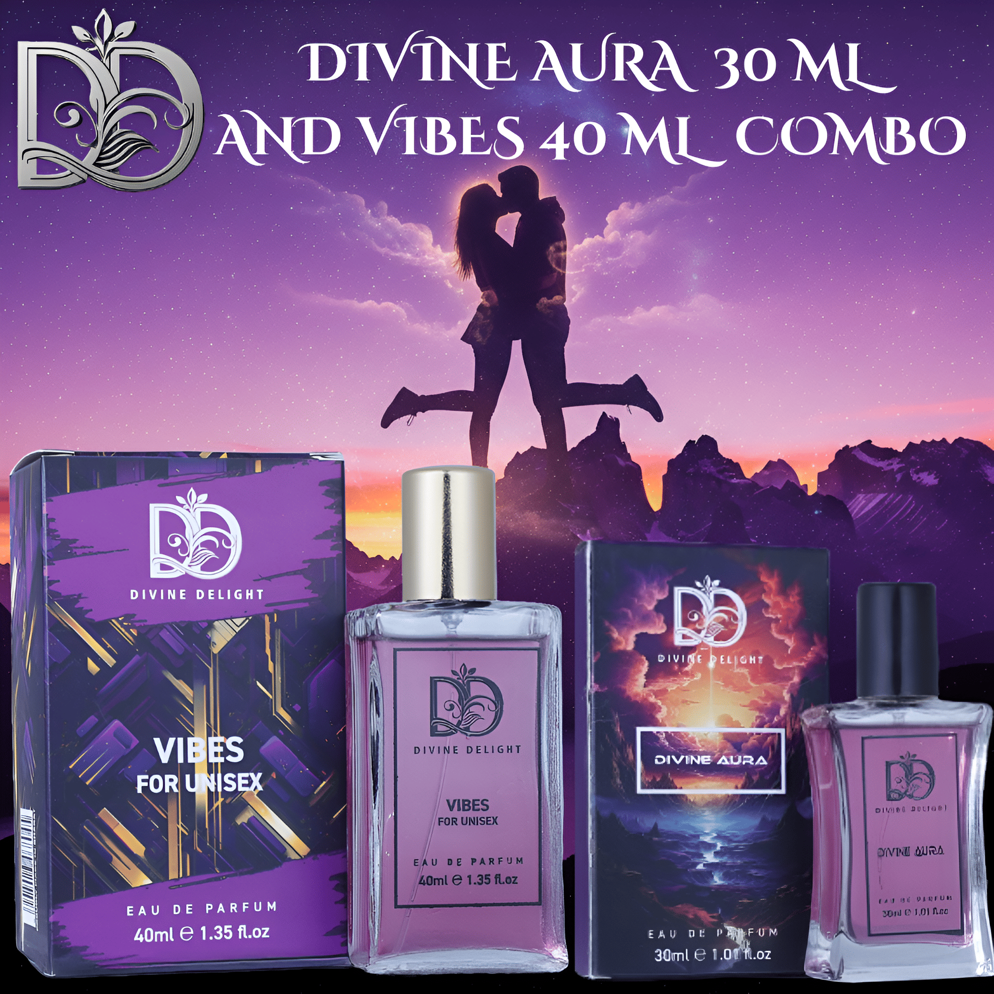     			DIVINE DELIGHT Eau De Parfum (EDP) Floral Mild -Fragrance For Unisex ( Pack of 2 )