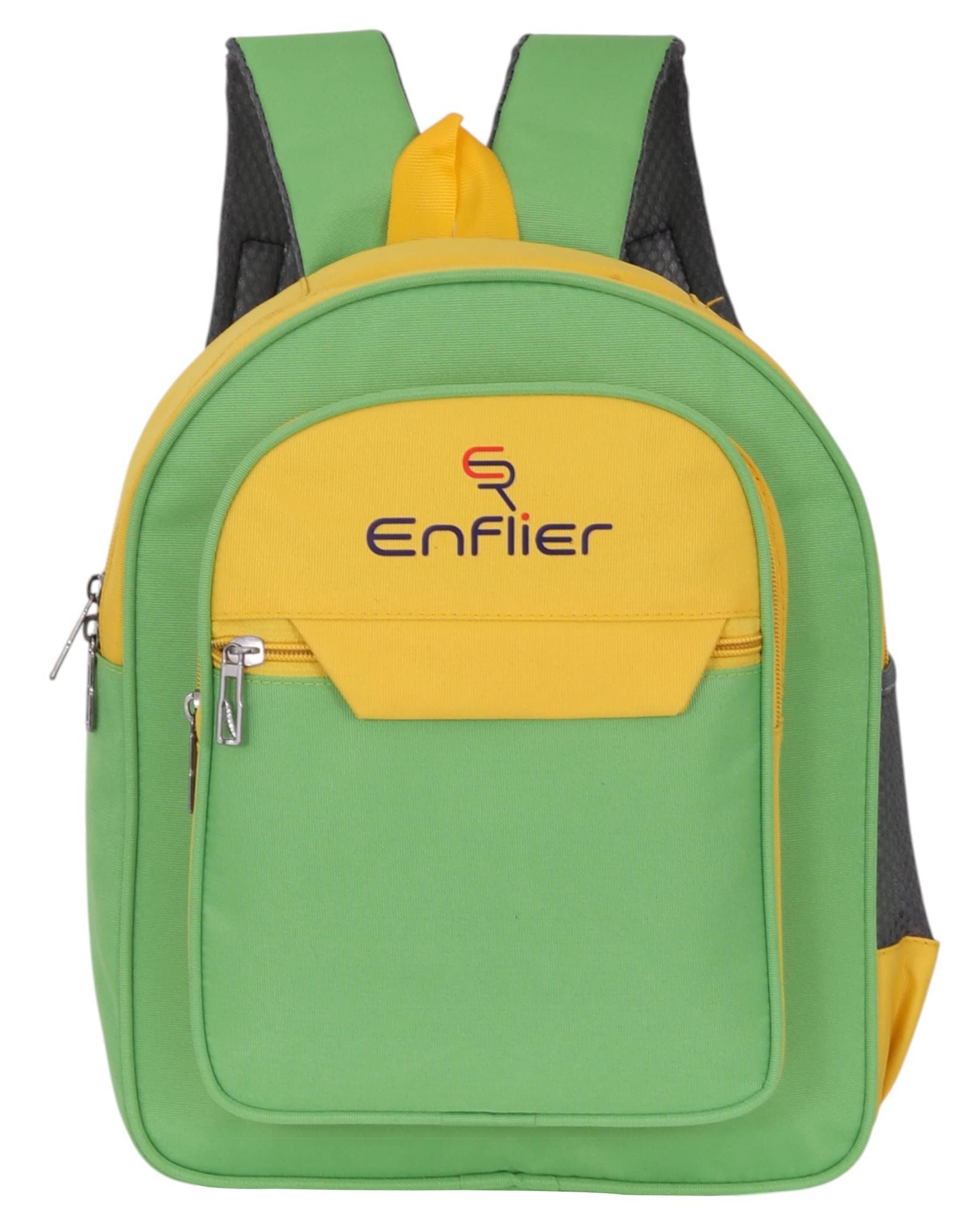 ENFLIER Green Polyester Backpack For Kids ENFLIER Green Polyester Backpack For Kids