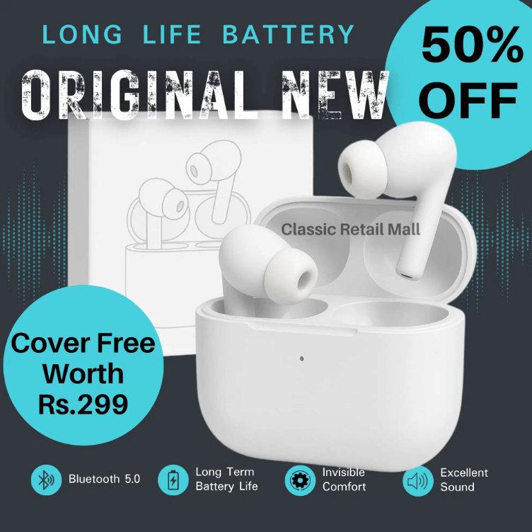 Earbuds Pro-True Wireless Bluetooth Headphone Earphones(with case cover) with 6 Hours of Playtime Earbuds Pro-True Wireless Bluetooth Headphone Earphones(with case cover) with 6 Hours of Playtime